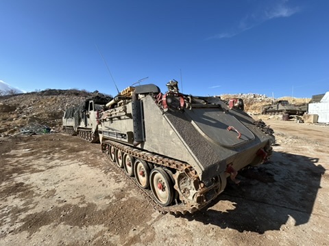 U.S. armored vehicle in the field